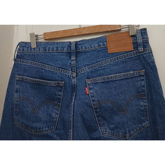 Levis womens size 31 ribcage straight jeans pants blue premium quality - Picture 3 of 9